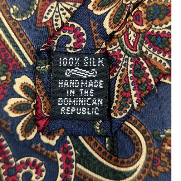 Vintage Huntington Horn Classics Blue Paisley Silk Tie - Picture 3 of 6